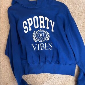 Old Navy Royal Blue "Sporty Vibes" Graphic Hoodie